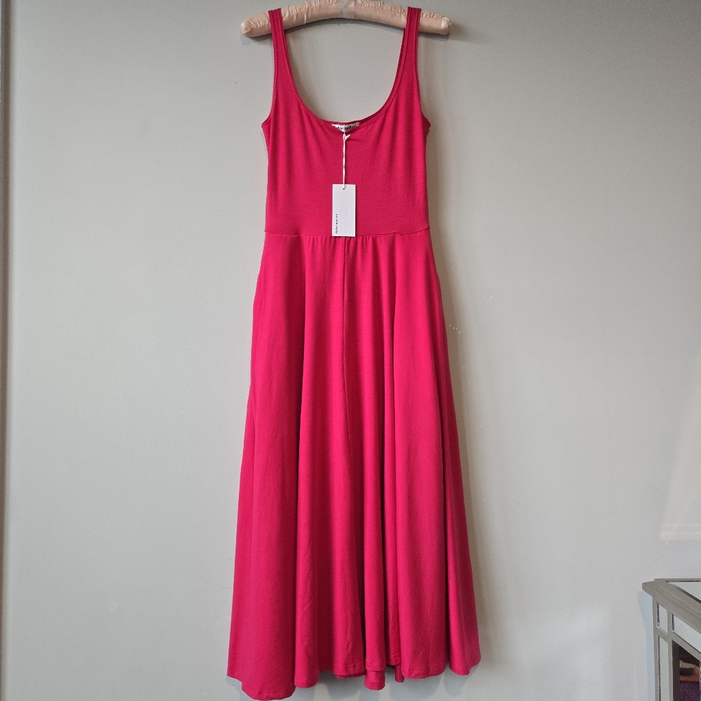 Reformation Hot Pink Dress With Pockets